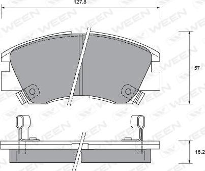 Ween 151-1403 - Гальмівні колодки, дискові гальма autozip.com.ua