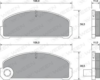 Ween 151-1407 - Гальмівні колодки, дискові гальма autozip.com.ua