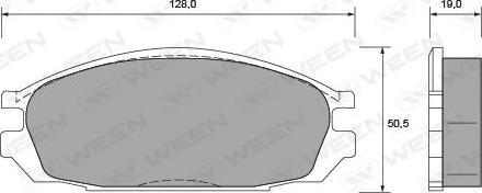 Ween 151-1414 - Гальмівні колодки, дискові гальма autozip.com.ua