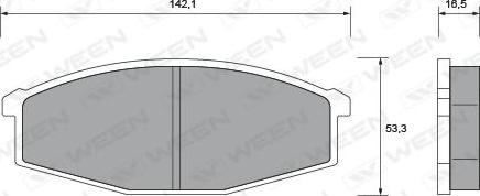 Ween 151-1416 - Гальмівні колодки, дискові гальма autozip.com.ua