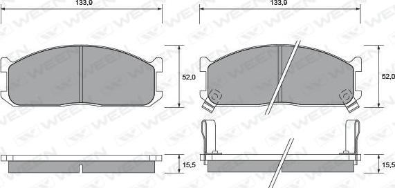 Ween 151-1411 - Гальмівні колодки, дискові гальма autozip.com.ua