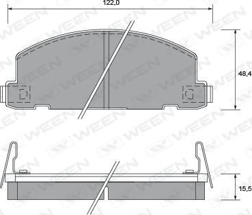 Ween 151-1418 - Гальмівні колодки, дискові гальма autozip.com.ua