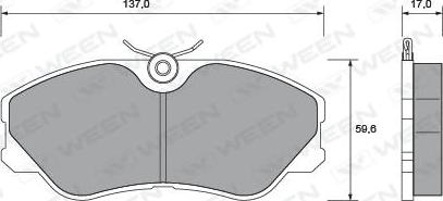 Ween 151-1413 - Гальмівні колодки, дискові гальма autozip.com.ua