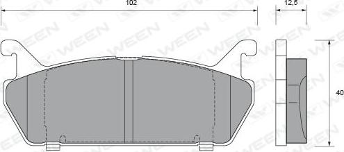 Ween 151-1489 - Гальмівні колодки, дискові гальма autozip.com.ua