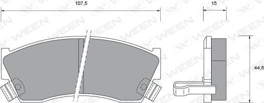 Ween 151-1484 - Гальмівні колодки, дискові гальма autozip.com.ua