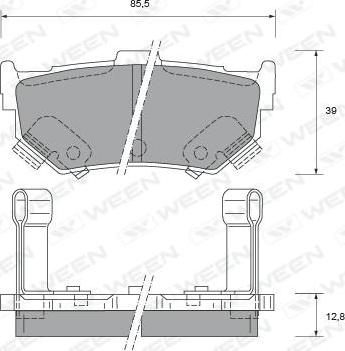 Ween 151-1485 - Гальмівні колодки, дискові гальма autozip.com.ua