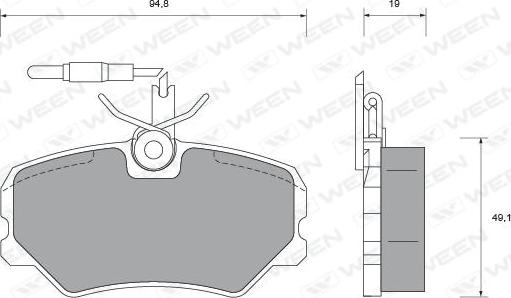 Ween 151-1439 - Гальмівні колодки, дискові гальма autozip.com.ua