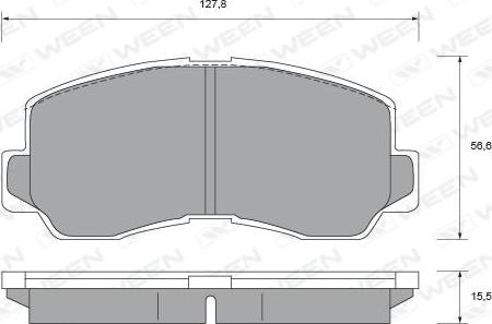 Ween 151-1434 - Гальмівні колодки, дискові гальма autozip.com.ua