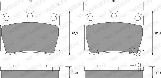 Ween 151-1432 - Гальмівні колодки, дискові гальма autozip.com.ua