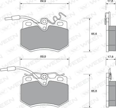 Ween 151-1437 - Гальмівні колодки, дискові гальма autozip.com.ua