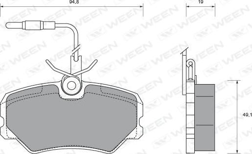 Ween 151-1591 - Гальмівні колодки, дискові гальма autozip.com.ua