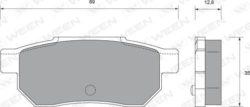 Ween 151-1549 - Гальмівні колодки, дискові гальма autozip.com.ua