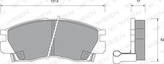 Ween 151-1544 - Гальмівні колодки, дискові гальма autozip.com.ua