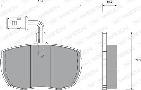 Ween 151-1550 - Гальмівні колодки, дискові гальма autozip.com.ua