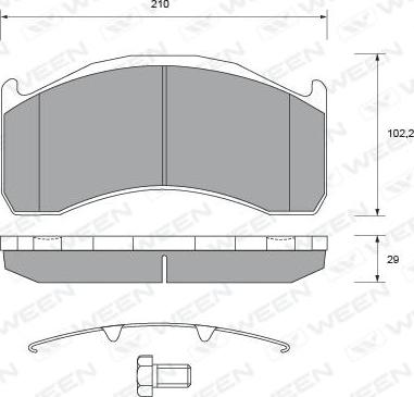 Ween 151-1551 - Гальмівні колодки, дискові гальма autozip.com.ua