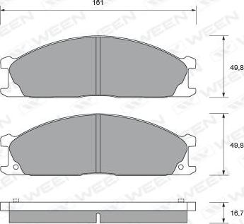 Ween 151-1568 - Гальмівні колодки, дискові гальма autozip.com.ua