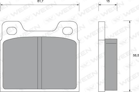 Ween 151-1563 - Гальмівні колодки, дискові гальма autozip.com.ua