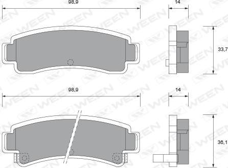 Ween 151-1567 - Гальмівні колодки, дискові гальма autozip.com.ua