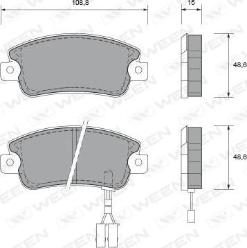 Ween 151-1500 - Гальмівні колодки, дискові гальма autozip.com.ua