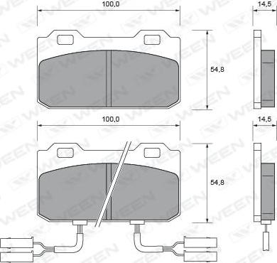 Ween 151-1501 - Гальмівні колодки, дискові гальма autozip.com.ua