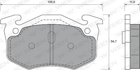 Ween 151-1503 - Гальмівні колодки, дискові гальма autozip.com.ua