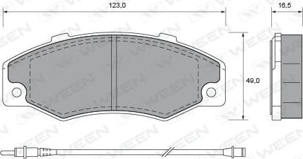 Ween 151-1502 - Гальмівні колодки, дискові гальма autozip.com.ua