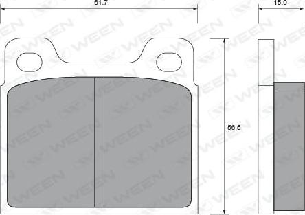 Ween 151-1507 - Гальмівні колодки, дискові гальма autozip.com.ua