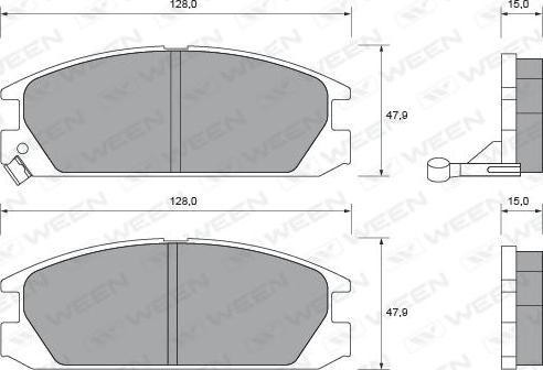 Ween 151-1513 - Гальмівні колодки, дискові гальма autozip.com.ua