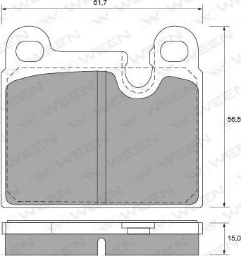 Ween 151-1512 - Гальмівні колодки, дискові гальма autozip.com.ua