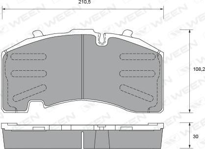 Ween 151-1584 - Гальмівні колодки, дискові гальма autozip.com.ua