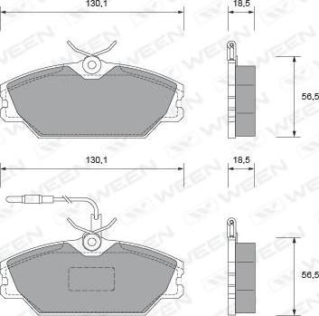 Ween 151-1582 - Гальмівні колодки, дискові гальма autozip.com.ua