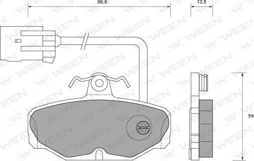 Ween 151-1587 - Гальмівні колодки, дискові гальма autozip.com.ua