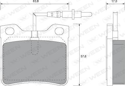 Ween 151-1535 - Гальмівні колодки, дискові гальма autozip.com.ua