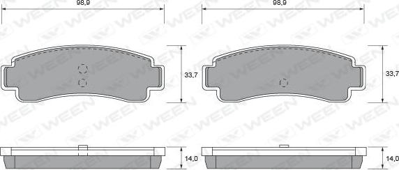 Ween 151-1531 - Гальмівні колодки, дискові гальма autozip.com.ua