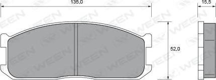 Ween 151-1533 - Гальмівні колодки, дискові гальма autozip.com.ua