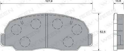 Ween 151-1529 - Гальмівні колодки, дискові гальма autozip.com.ua