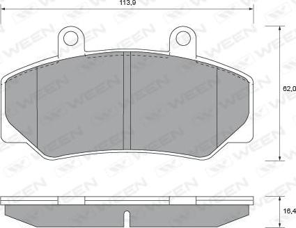 Ween 151-1524 - Гальмівні колодки, дискові гальма autozip.com.ua