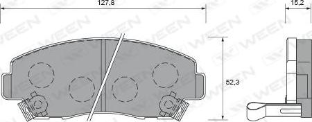 Ween 151-1528 - Гальмівні колодки, дискові гальма autozip.com.ua