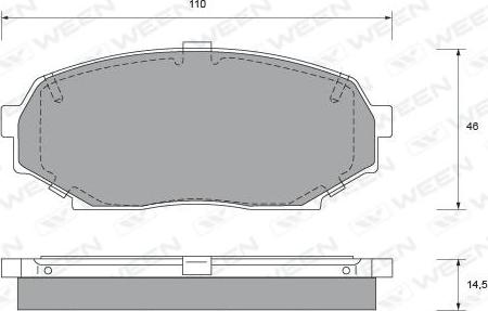 Ween 151-1579 - Гальмівні колодки, дискові гальма autozip.com.ua