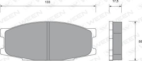 Ween 151-1575 - Гальмівні колодки, дискові гальма autozip.com.ua