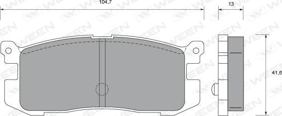 Ween 151-1576 - Гальмівні колодки, дискові гальма autozip.com.ua