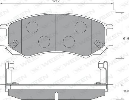 Ween 151-1694 - Гальмівні колодки, дискові гальма autozip.com.ua