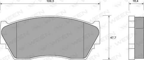 Ween 151-1691 - Гальмівні колодки, дискові гальма autozip.com.ua