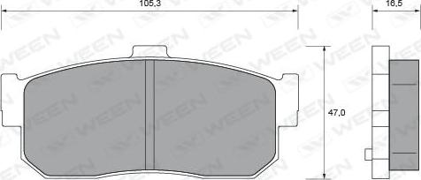 Ween 151-1692 - Гальмівні колодки, дискові гальма autozip.com.ua