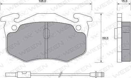 Ween 151-1654 - Гальмівні колодки, дискові гальма autozip.com.ua