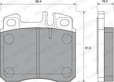 Ween 151-1655 - Гальмівні колодки, дискові гальма autozip.com.ua