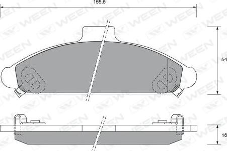 Ween 151-1661 - Гальмівні колодки, дискові гальма autozip.com.ua