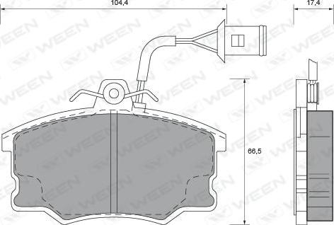 Ween 151-1600 - Гальмівні колодки, дискові гальма autozip.com.ua