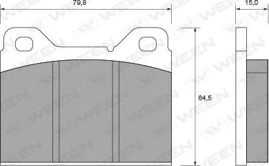 Ween 151-1610 - Гальмівні колодки, дискові гальма autozip.com.ua