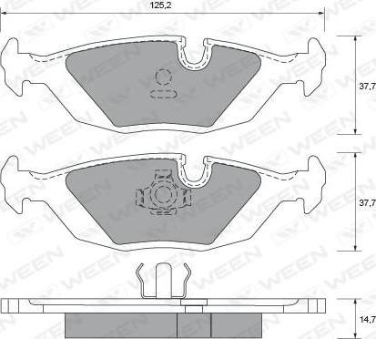 Ween 151-1612 - Гальмівні колодки, дискові гальма autozip.com.ua